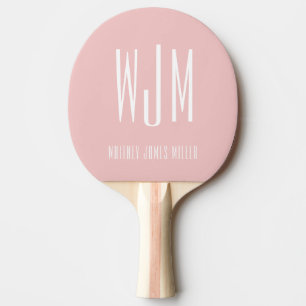Raquette De Ping Pong Monogramme rose vif moderne