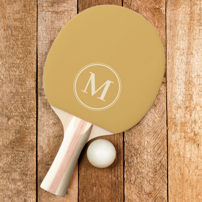 Raquette De Ping Pong Monogramme Sable Uni Couleur Lever de Soleil (Créateur téléchargé)