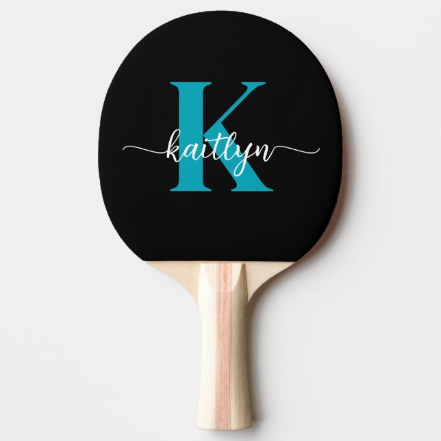 Raquette De Ping Pong Monogramme sarcelle noir (Devant)
