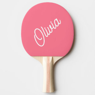 Raquette De Ping Pong Monogramme script, rose vif