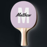 Raquette De Ping Pong Monogramme simple moderne Nom minimaliste<br><div class="desc">Monogramme moderne combiné à une police d'écriture manuscrite.</div>