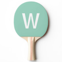 monogramme vert clair et blanc Balle de Ping Pong
