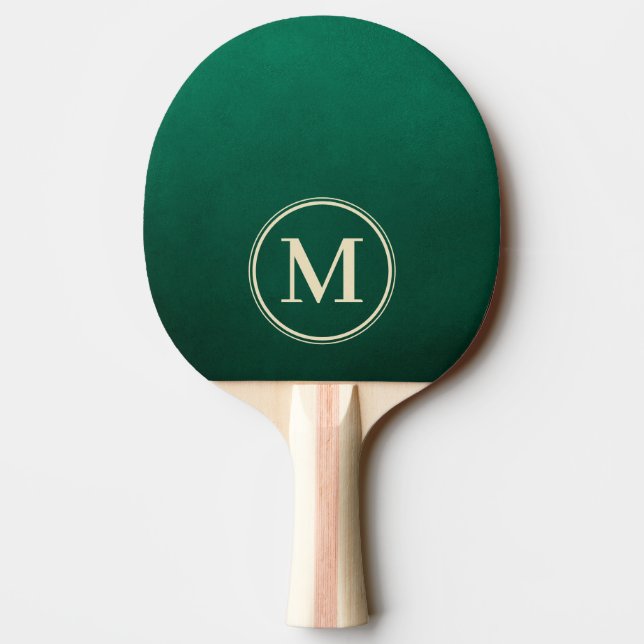 Raquette De Ping Pong Monogramme Vert Émeraude (Dos)