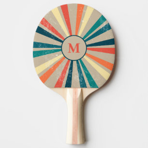 Raquette De Ping Pong Monogramme Vintage coloré arc-en-ciel tennis de ta