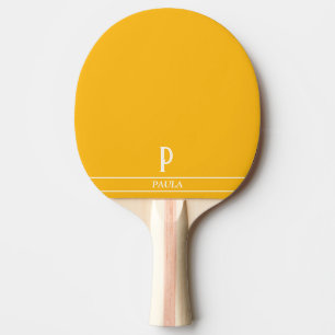 Raquette de ping pong monogrammée orange clair