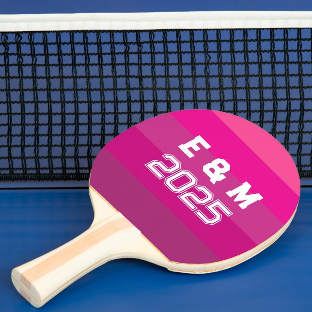 Raquette De Ping Pong monogrammes et années personnalisables (Insitu)