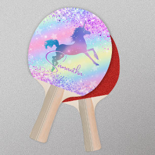 Raquette De Ping Pong Monographie d'art arc-en-ciel de la Parties scinti
