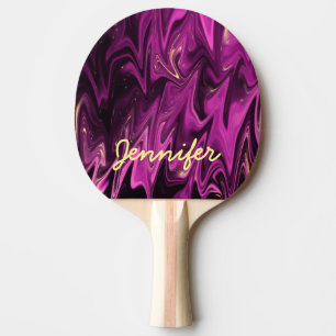 Raquette De Ping Pong Monographie de motif de goth pourpre