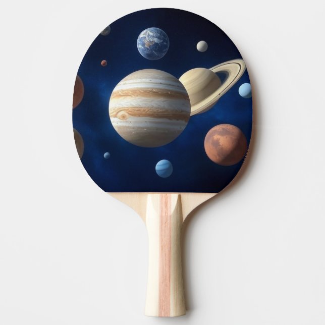 Raquette De Ping Pong Montage d'un système solaire (Devant)