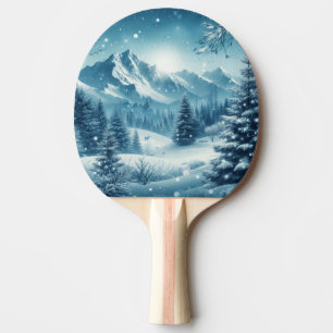 Raquette De Ping Pong Montagne d'hiver de neige