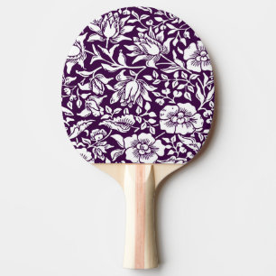 Raquette De Ping Pong Morris Vintage violet et blanc motif floral