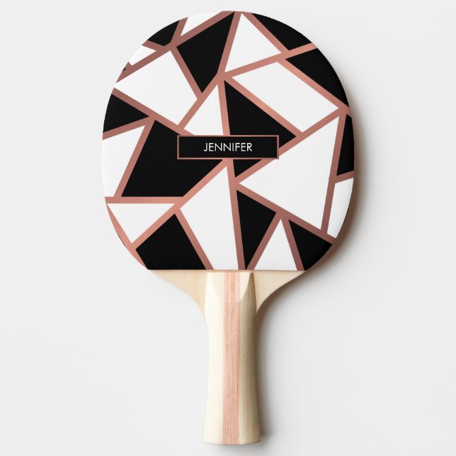 Raquette De Ping Pong Mosaïque d'or rose (Devant)