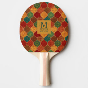 Raquette De Ping Pong Mosaique géométrique marocaine sans couture modèle