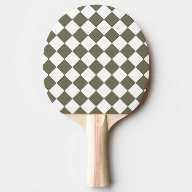 Raquette De Ping Pong Moss Green Checkerboard motif (Devant)