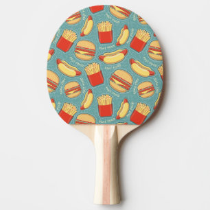 Raquette De Ping Pong Motif 3 d'aliments de préparation rapide