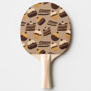 Raquette De Ping Pong Motif 3 de chocolat et de pâtisseries