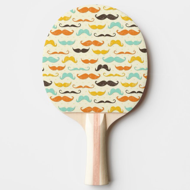 Raquette De Ping Pong Motif 3 de moustache (Devant)