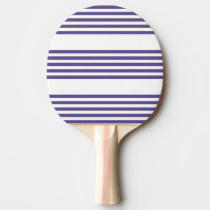 Raquette De Ping Pong Motif à cinq bandes Ultra violet et blanc