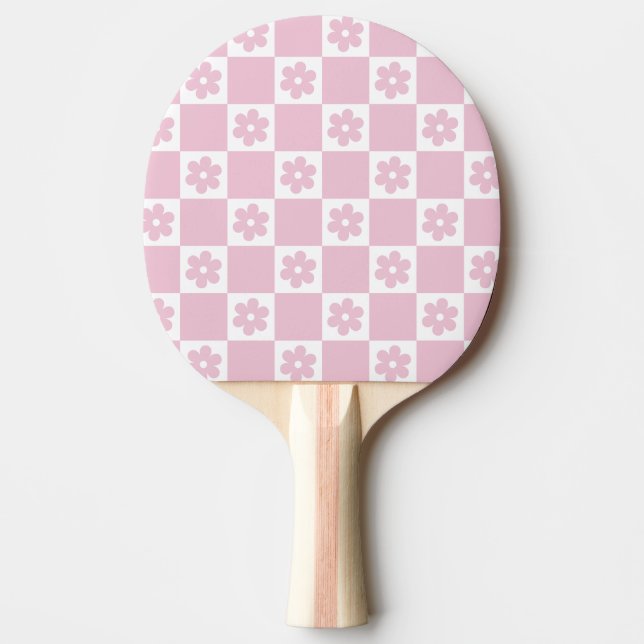 Raquette De Ping Pong Motif à fleurs roses (Devant)