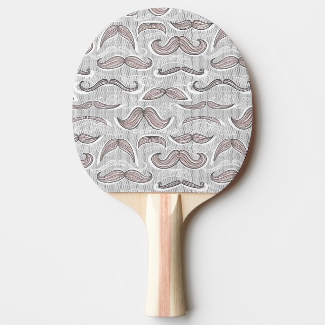 Raquette De Ping Pong Motif à la mode de moustache (Devant)