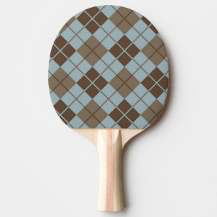 Raquette De Ping Pong Motif à motifs de losanges dans le bleu et le