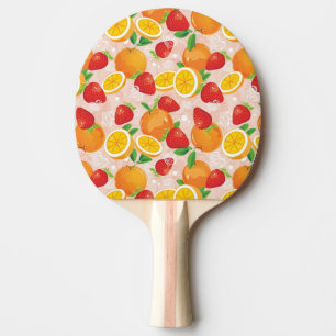 Raquette De Ping Pong Motif abstrait avec la fraise