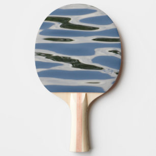 Raquette De Ping Pong Motif Abstrait bleu et blanc
