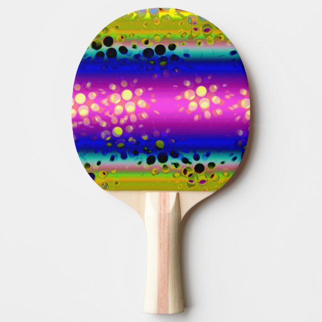 Raquette De Ping Pong Motif Abstrait coloré (Devant)