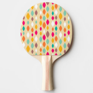 Raquette De Ping Pong motif abstrait de style rétro
