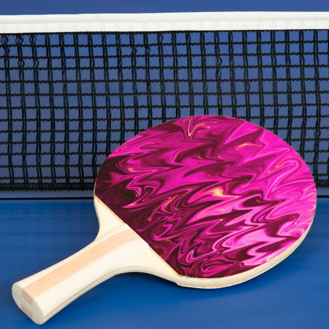 Raquette De Ping Pong Motif abstrait rose (Insitu)