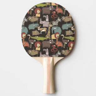 Raquette De Ping Pong Motif africain d'animaux