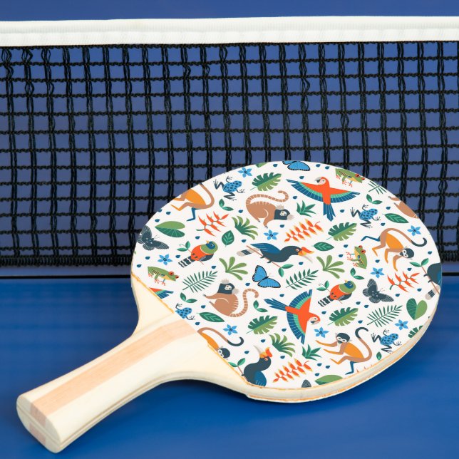 Raquette De Ping Pong Motif animal de la forêt tropicale (Insitu)
