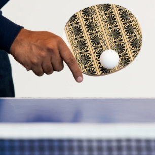 Raquette De Ping Pong Motif arabe méditerranéen grec marron