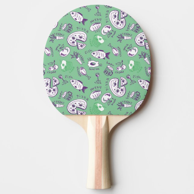 Raquette De Ping Pong Motif avec la nourriture (Devant)