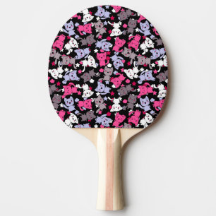 Raquette De Ping Pong motif avec les chats mignons 3 de griffonnage de