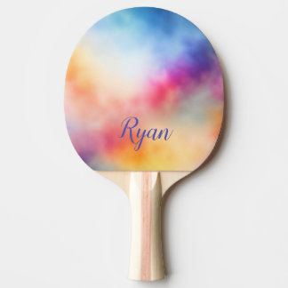 Raquette De Ping Pong Motif batik coloré