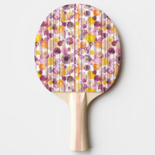 Raquette De Ping Pong Motif blanc rayé tacheté