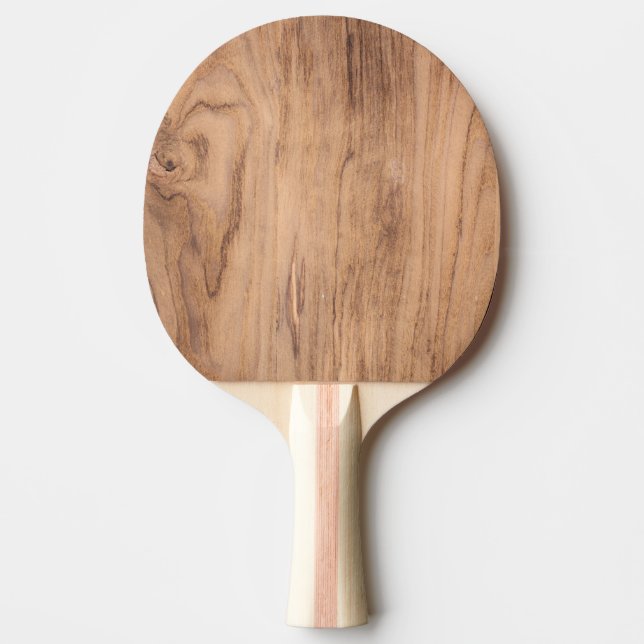 Raquette De Ping Pong Motif bois marron (Devant)
