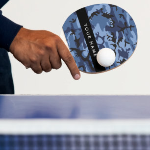 Raquette De Ping Pong Motif camouflage bleu marine Personnalisez votre n
