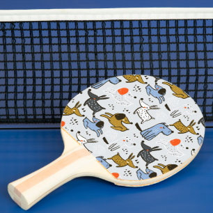 Raquette De Ping Pong Motif chien mignon Doodle