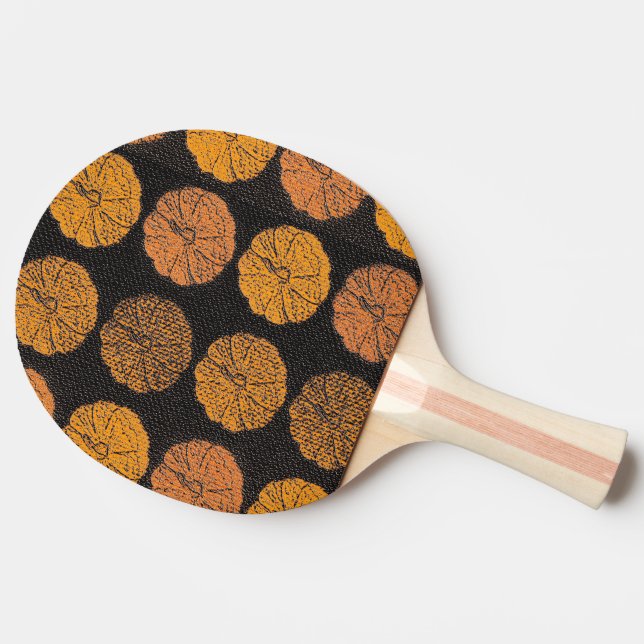 Raquette De Ping Pong Motif citrouille Orange (Côté)