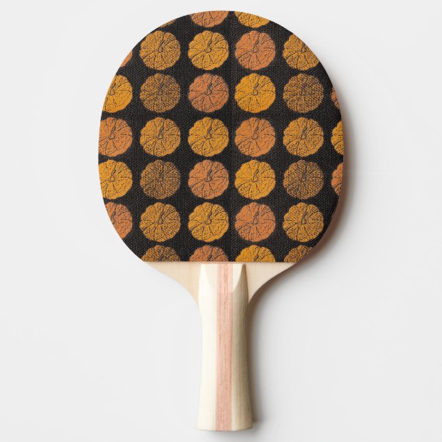Raquette De Ping Pong Motif citrouille Orange (Devant)