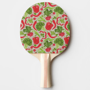 Raquette De Ping Pong motif clair à base de légumes frais