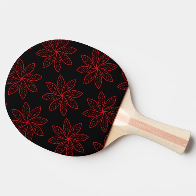 Raquette De Ping Pong Motif criminel sur noir (Dos Côté)