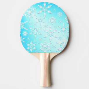 Raquette De Ping Pong Motif Crystal Snowflakes