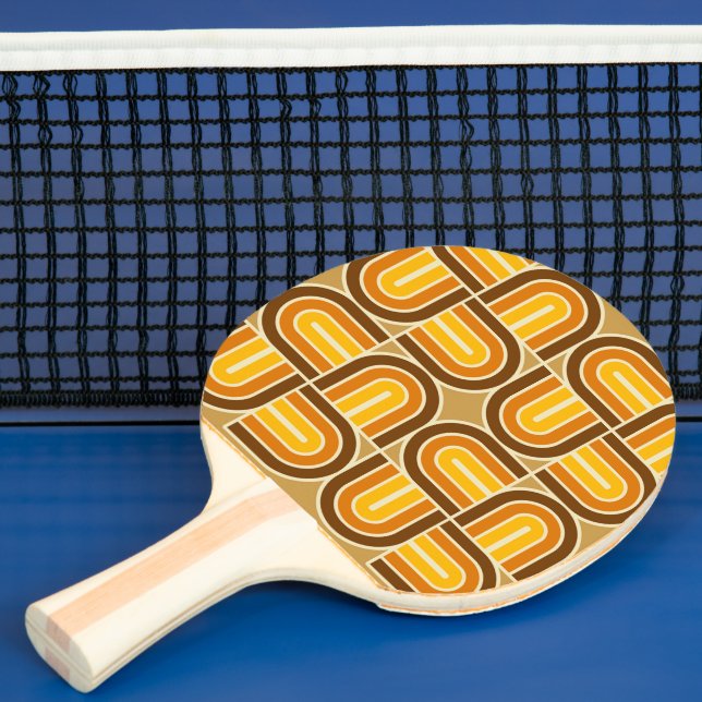 Raquette De Ping Pong motif d'arche géométrique les années 70 style (Insitu)
