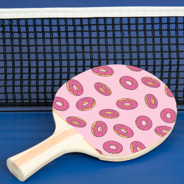 Raquette De Ping Pong Motif de beigne rose (Insitu)
