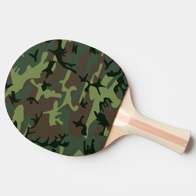 Raquette De Ping Pong Motif de brun de vert de Camo de camouflage (Dos Côté)