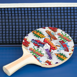 Raquette De Ping Pong Motif de bulle Superhero