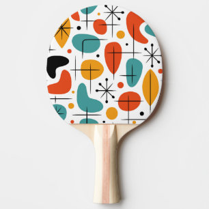Raquette De Ping Pong Motif de burst en style Mid Century Modern